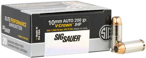 Sig Sauer E10MM20020 Elite Defense – Controlled Expansion 10mm Auto Ammo
