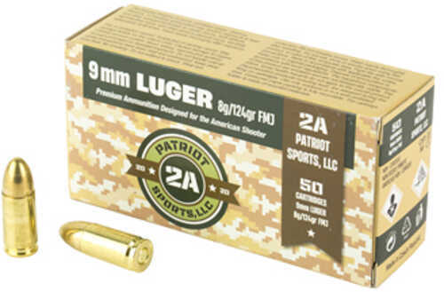 STV Technology Patriot Sports Ammo 9MM 124 Grain – Full Metal Jacket 50 Rounds
