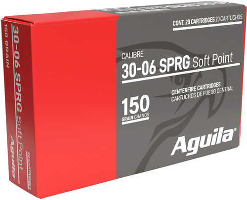 Aguila 30-06 InterLock 150 Gr Soft Point Ammo 20 Rounds