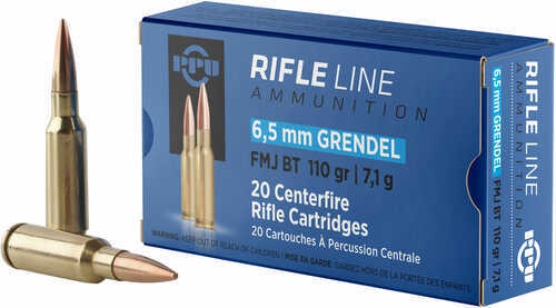 PPU Pp6GF Standard Rifle Six Five Grendel 110 FMJBT Ammo