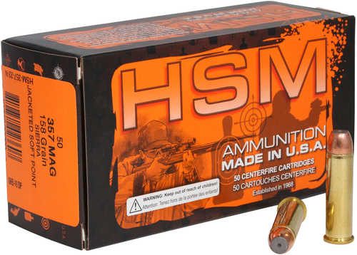 HSM Pro Pistol 357 Mag 158 Gr Jacketed Soft Point – Premium Hunting Performance