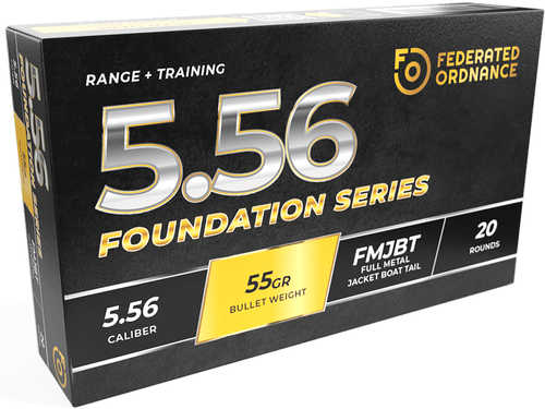 Nemo Arms 5.56 NATO 55 Gr FMJ Boat Tail Ammo 20 Rounds