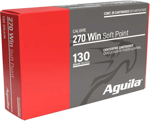 Aguila 270 Win 130 Grain Soft Point Ammo 20 Round Box