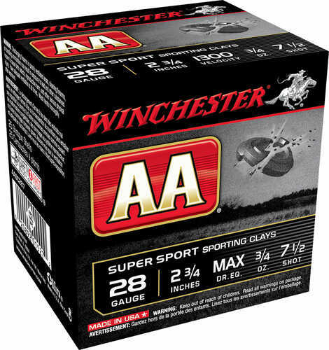 Winchester Sporting Clay 28 Gauge Seven Point Five Shot Ammo