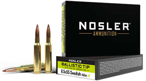 Nosler 6.5x55 Swedish 140 Grain Ballistic Tip Ammo 20 Round