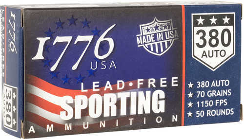 1776 USA Lead Free Sporting 380 ACP Ammo – Eco-Friendly Lead Free Solution