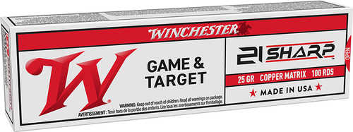 Winchester Ammo 21Sharp Copper Matrix 25gr Rimfire - Superior Accuracy and Terminal Performance