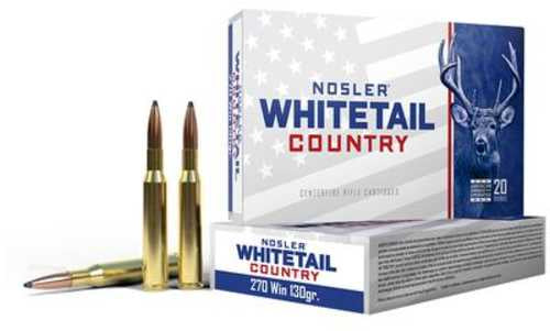 Nosler Whitetail 270Win 130Gr Spitzer Boat Tail Ammo