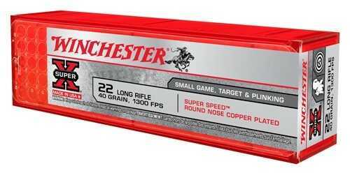 Winchester Super-X 22 Long Rifle Ammunition - Excellent Accuracy with Lubricated Bullet