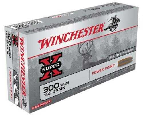 300 Win Short Magnum Super-X 180gr Soft Point Ammo 20rd