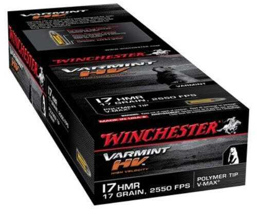 Winchester 17 HMR 50 Rounds Ammunition - 17 Grain Ballistic Tip for Precision Shooting