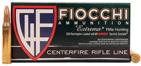 Fiocchi 223 Remington 50 Grain Barnes Varmint Grenade Ammo