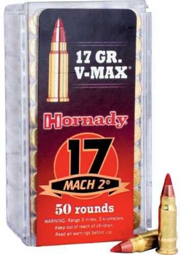 Hornady 17 Mach 2 50 Rounds Ammunition - Rapid Fragmentation V-MAX Bullets