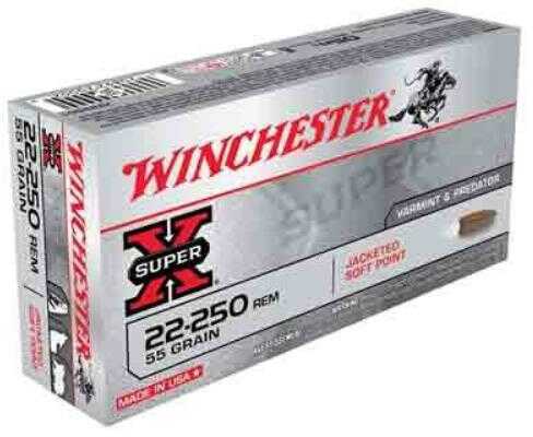 Winchester 22-250 Rem 55gr Soft Point Ammo 20 Rounds