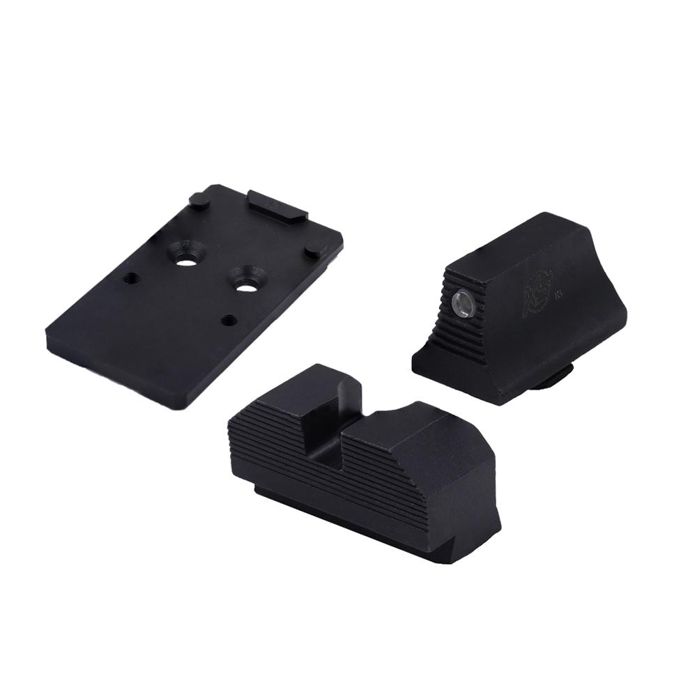 Xs Sight Systems Handgun Sights Xs Sight Systems  XS Sights Glock MOS Optic Mount Bundle for Glock RMR Tritium Black
