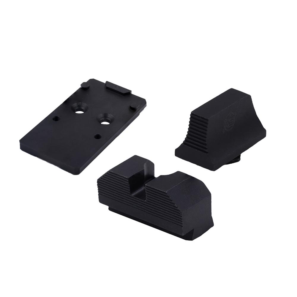 Xs Sight Systems Handgun Sights Xs Sight Systems  XS Sights Glock MOS Optic Mount Bundle for Glock RMR Non Tritium Black