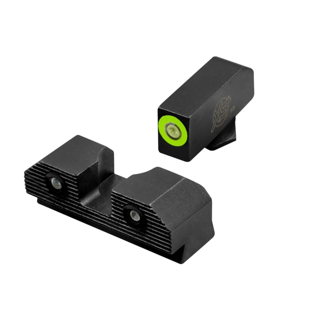 Xs Sight Systems Night Sights Xs Sight Systems  XS Sight Systems R3D 2.0 Night Sights for Glock 42/43/43x/48 Green Front with Black Rear