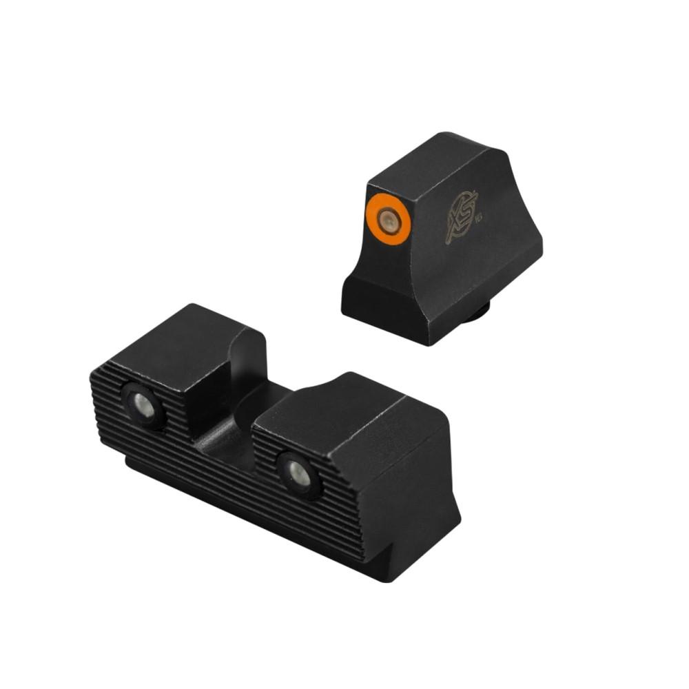 Xs Sight Systems Night Sights Xs Sight Systems  XS Sight Systems R2D 2.0 Suppressor Height Night Sights for Glock Orange Front with Black Rear