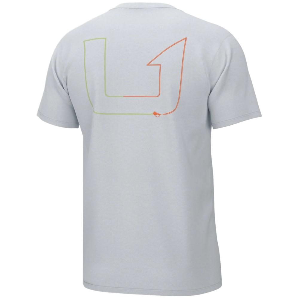 HUK Short Sleeve Shirts HUK Huk Fly Line Short Sleeve Shirt White M