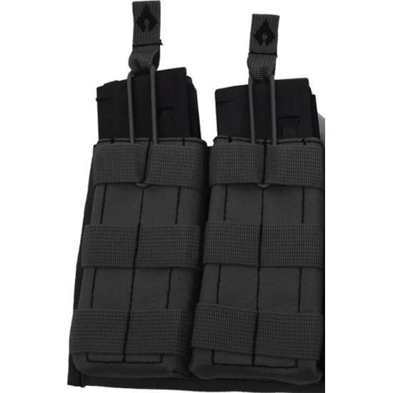 Advance Warrior Solutions Pouches|Magazine Holsters Advance Warrior Solutions Advance Warrior Solutions Open Top Double Mag Pouch Black