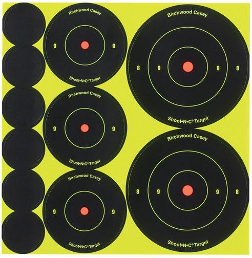 Birchwood Casey Paper Targets Birchwood Casey Birchwood Casey Shoot-N-C Targets Assortment 1" 2" & 3" Targets 10/Pack