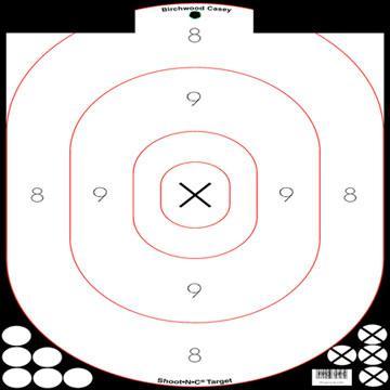 Birchwood Casey Paper Targets Birchwood Casey Birchwood Casey Shoot-N-C 12" x 18" White/Black SiLeft Handouette - 5/Pack 90 Pasters