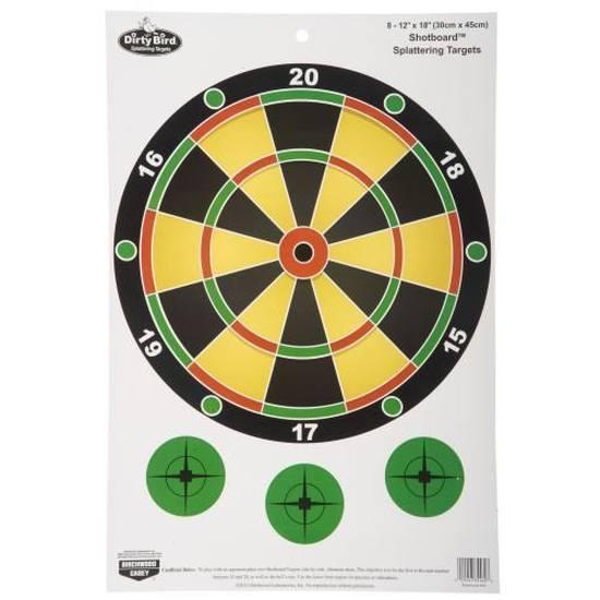Birchwood Casey Paper Targets Birchwood Casey Birchwood Casey Dirty Bird Shotboard Game Target - 12" X 18" 8/Pack