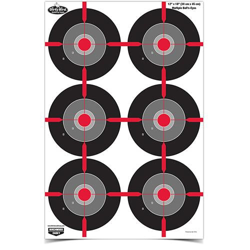 Birchwood Casey Paper Targets Birchwood Casey Birchwood Casey Dirty Bird 12" x 18" Multiple Bull's-Eye Target - 8 ct