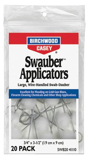Birchwood Casey Shooting|Cleaning Brushes Mops and Swabs Birchwood Casey Birchwood Casey Swauber Applicators Poly-Bag 20/pk