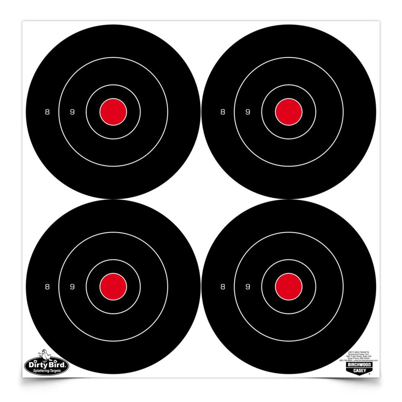 Birchwood Casey Targets|Paper Targets Birchwood Casey Birchwood Casey Dirty Bird 6" Bull's-Eye Targets 100/ct (400 Total Targets 4 per Sheet)