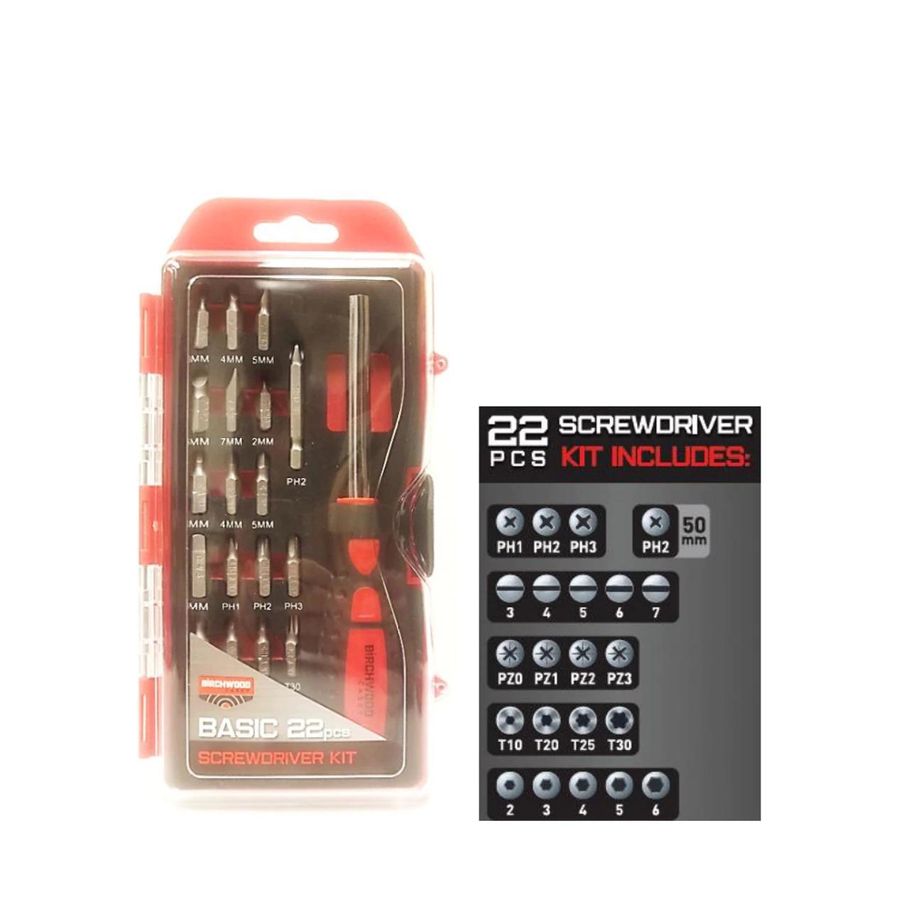 Birchwood Casey Screwdrivers &amp; Torque Wrenches Birchwood Casey Birchwood Casey Basic Screwdriver Set -22/ct
