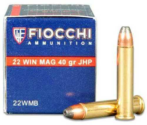 Fiocchi 22 Winchester Magnum Rimfire Ammunition - 50 Rounds of 40 Grain Hollow Point