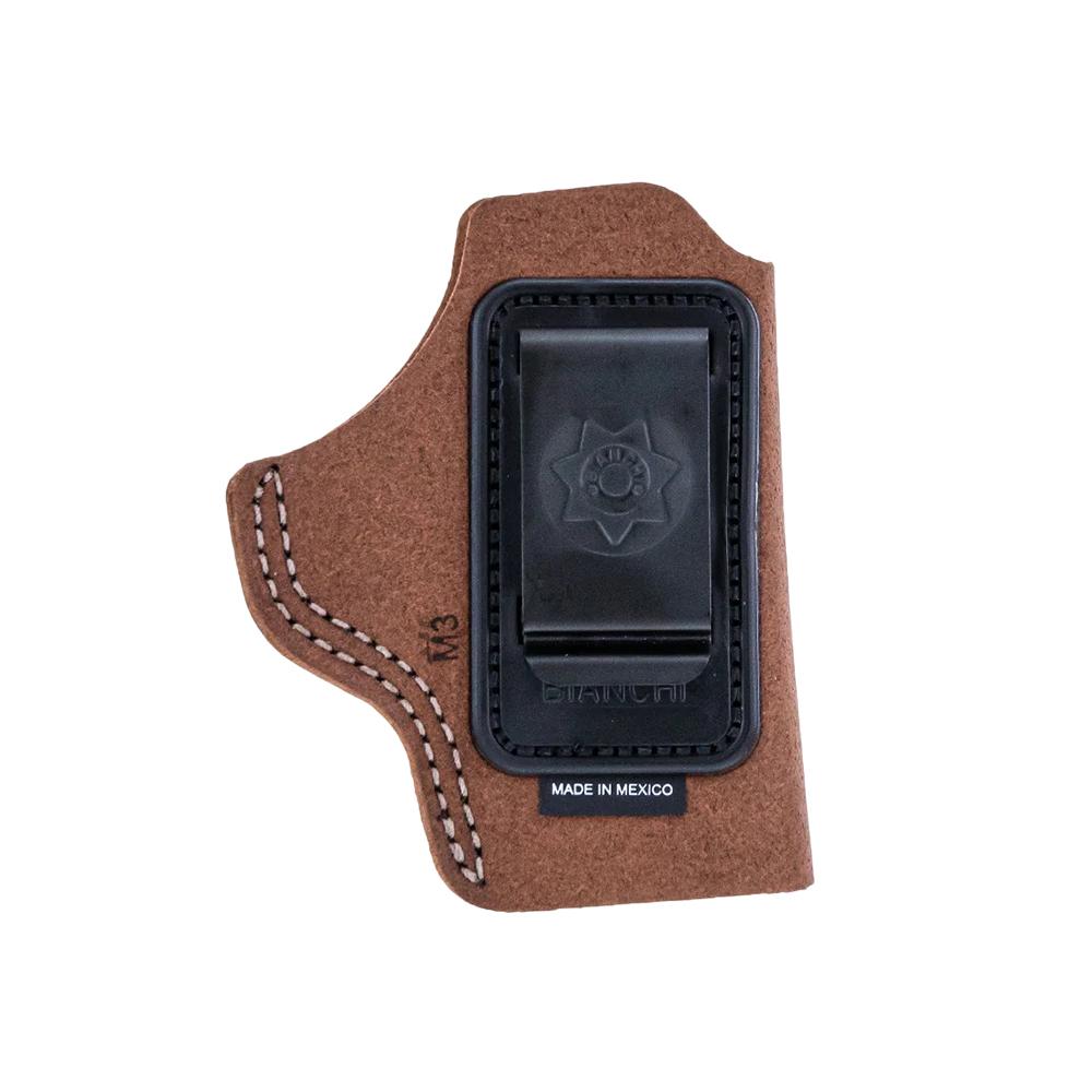 Bianchi Gun Holsters Bianchi Bianchi Model 6 IWB Holster for Glock 19/23/26/27/36 Brown Suede Right Hand