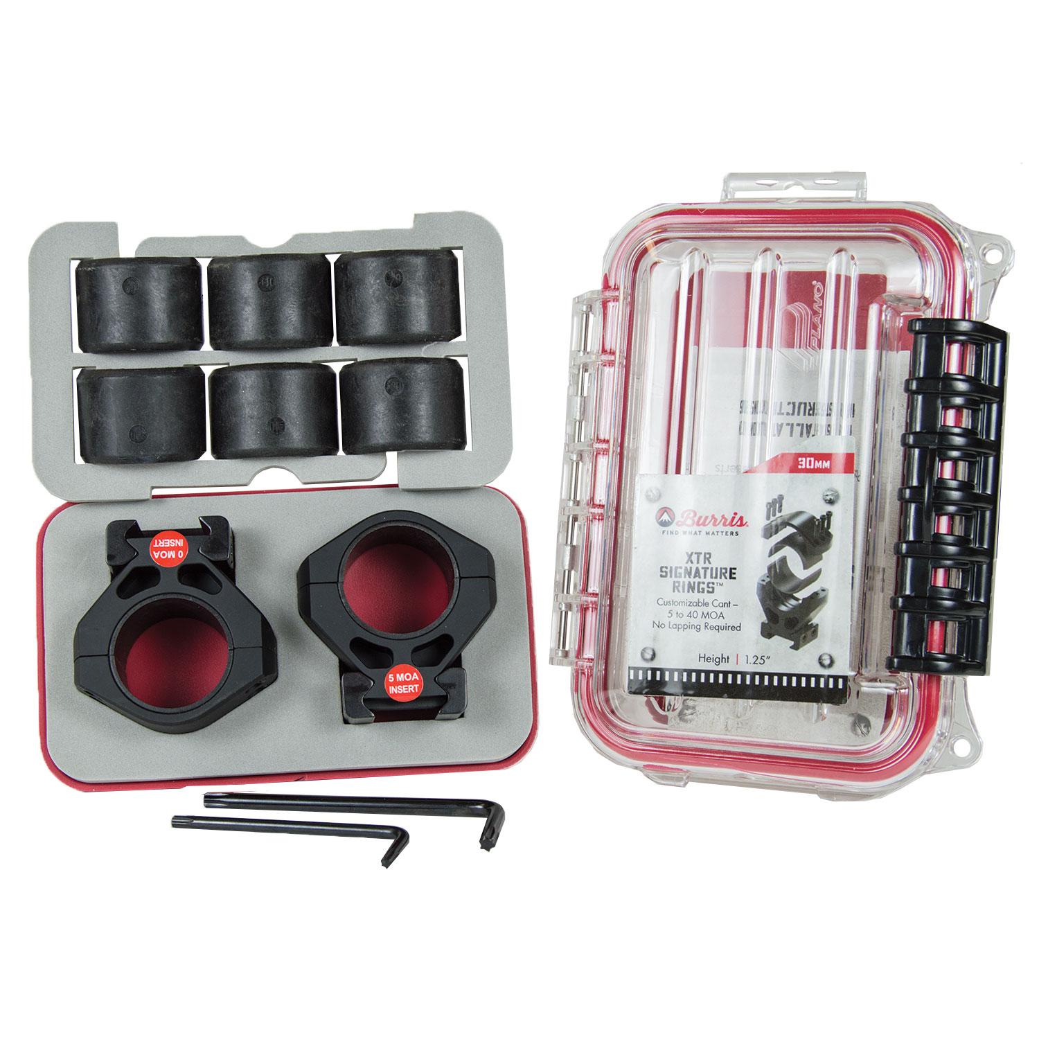 Burris Scope Rings Burris Steel XTR Signature Scope Ring Set with Pos-Align Offset Inserts 30mm 1.25" Height - Matte