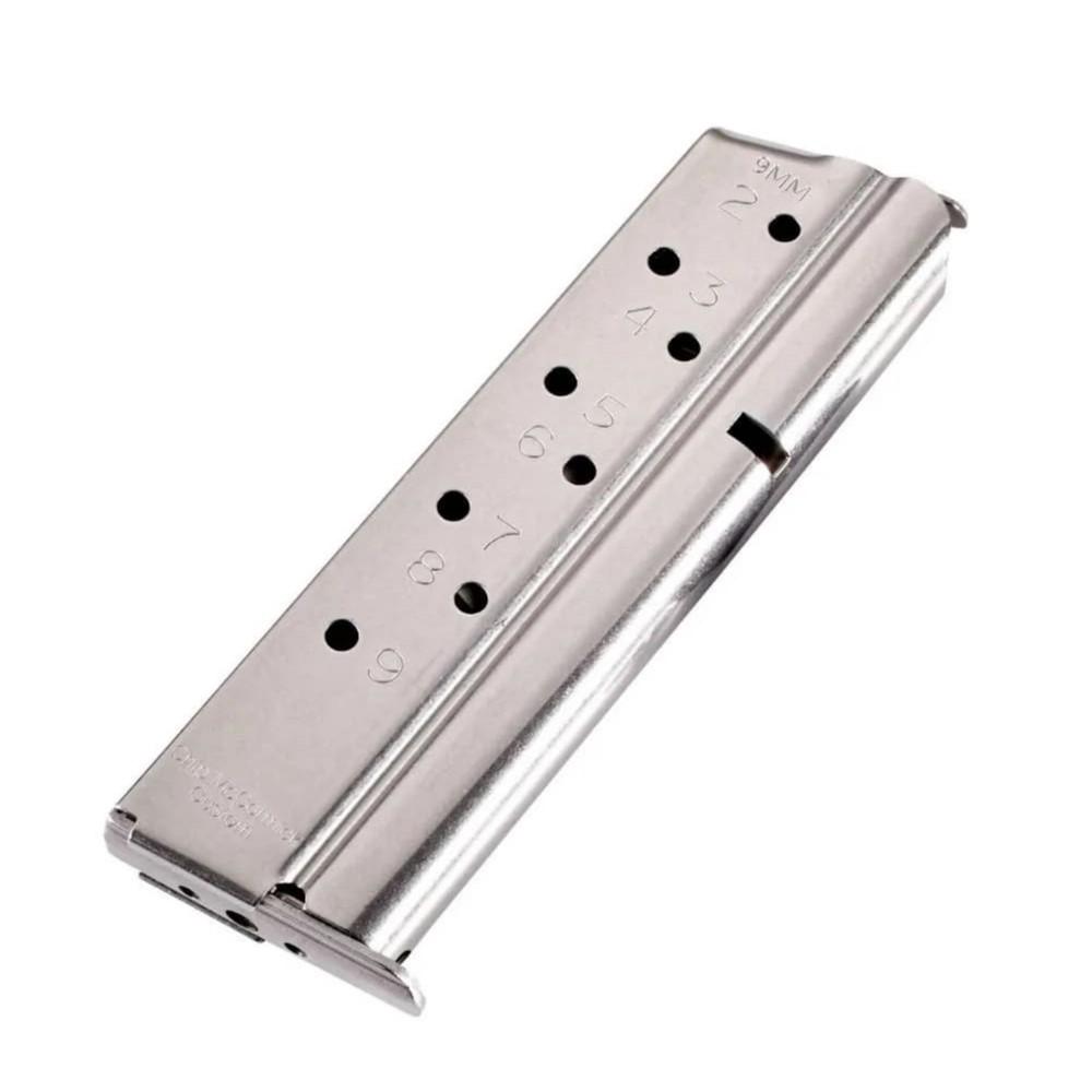 Chip Mccormick Handgun Magazines Chip Mccormick Champion Custom Match Grade Full Size 1911 Handgun Magazine Stainless Steel 9mm Luger 9/rd