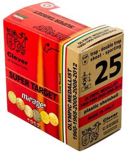 A red and brown box of Clever 12 Gauge 250 Rounds Ammunition, 2 3/4 1 oz Lead #8, designed for various sports shooting disciplines with Olympic medal years and gold medals shown on the front, contains high-performance shotgun shells.