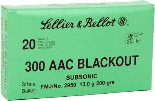 Sellier & Bellot 300 AAC Blackout 220 Grain FMJ Ammo