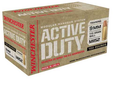 Winchester 9mm Luger 100 Rounds Ammunition – Reliable Full Metal Jacket Performance