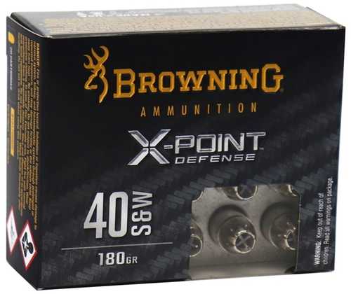 Browning X-Point Defense 40 S&W 180 Grain – Consistent Expansion and Performance