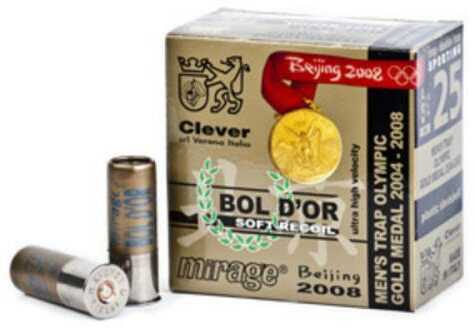 A box of Clever 12 Gauge 250 Rounds Ammunition (2 3/4, 1 oz Lead #8) with Beijing 2008 Olympic branding and gold medal graphic, displayed alongside two loose shotgun shells.