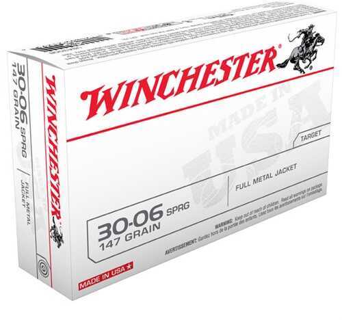 Winchester 30-06 Springfield 147 Grain FMJ Ammo - 20 Rounds