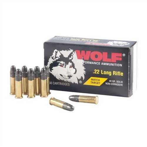 Wolf Performance Ammo 22 Long Rifle 50 Rounds - 40 Grain Lead Round Nose Bullets