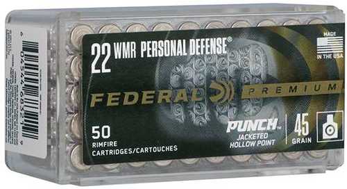 Federal Punch 22 Win Mag Rimfire Ammo 45 Grain JHP 1000 FPS