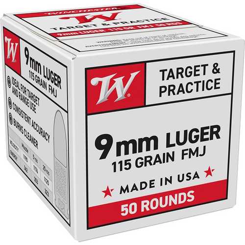Winchester USA White Box 9MM Luger FMJ – Reliable Performance with Full Metal Jacket Bullets
