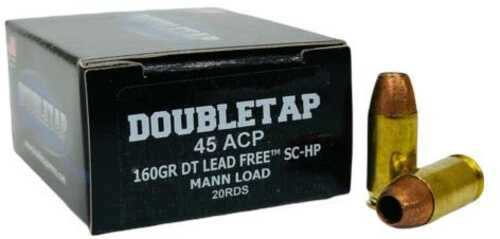 DoubleTap Ammunition 45A160XM 45 ACP 160 Gr Lead Free Hollow Point – Eco-Friendly Performance