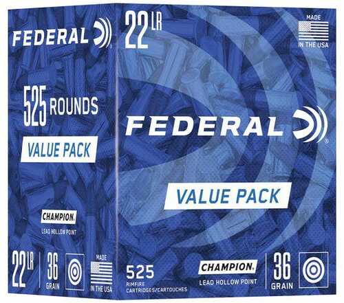 Federal Champion Training Value Pack 22 LR 36 Gr Lead Hollow Point - Accurate and Affordable Performance for All Your Rimfire Needs