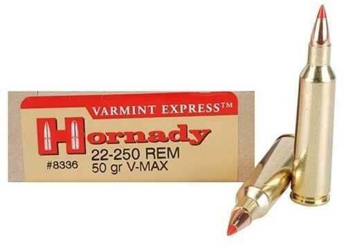 Hornady Varmint Express Ammo 22 250 Rem 50 Grain V Max