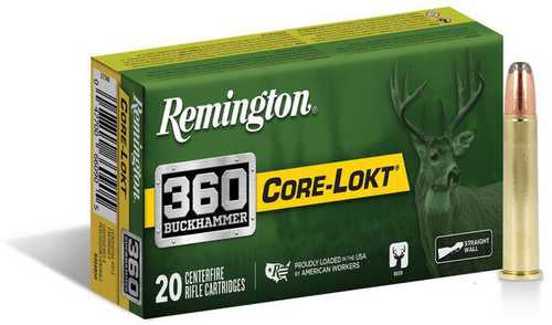 Remington Core-Lokt 360 Buckhammer Rifle Ammo 180 Grain SP