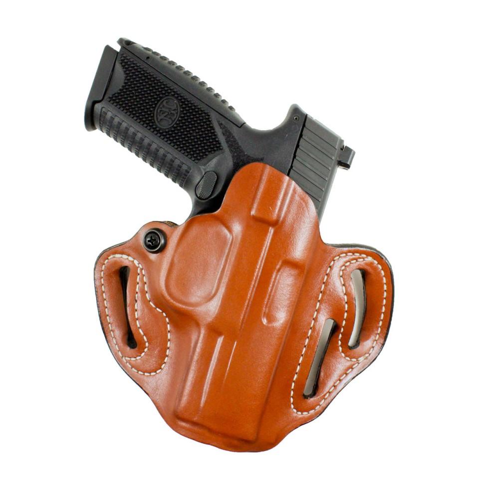 Desantis Leather Gun Holsters Desantis Leather DeSantis #002 Speed Scabbard Holster for Colt 1911 4-4.25" Tan Right Hand
