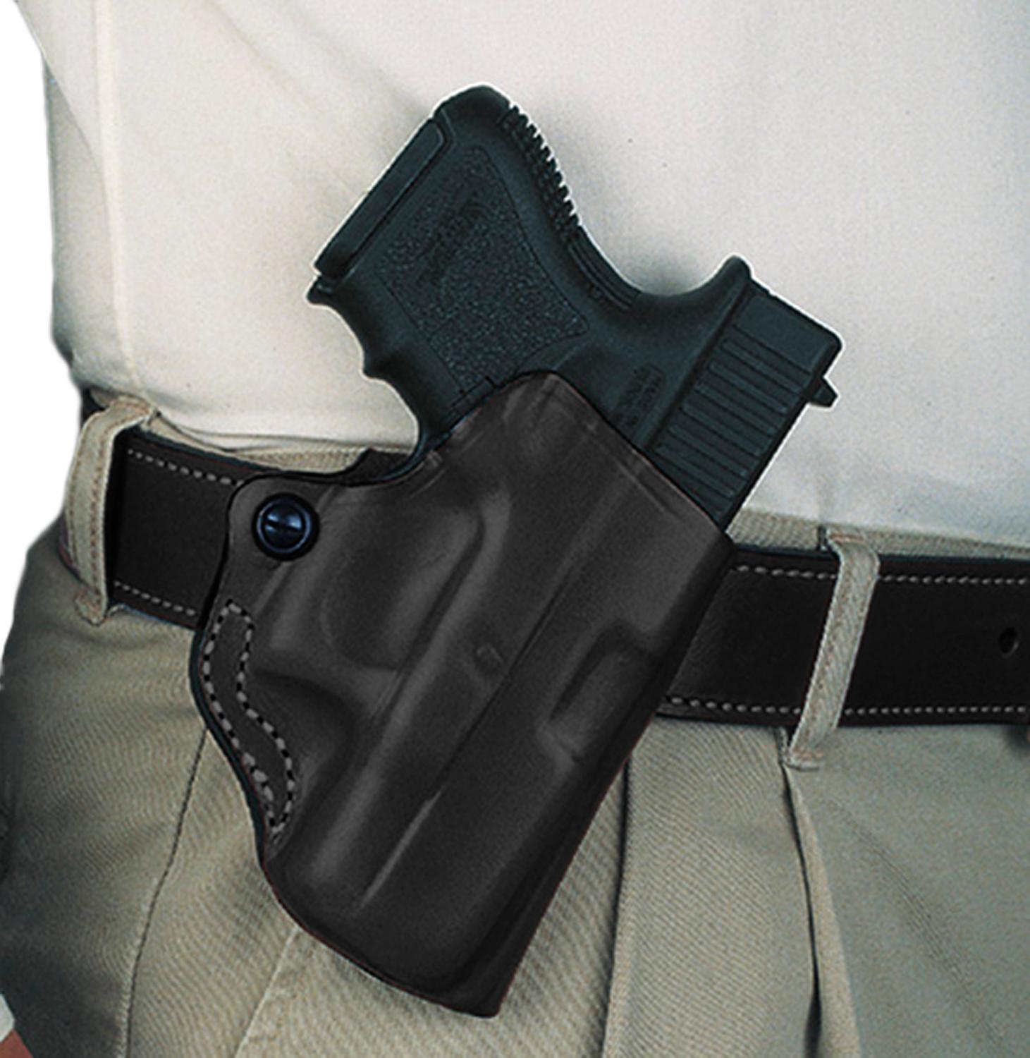 Desantis Leather Gun Holsters Desantis Leather DeSantis Style 019 Mini Scabbard Springfield Hellcat 3" Black Right Hand